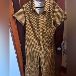 Lucy & Yak Mustard and Black Checkerboard Ragan